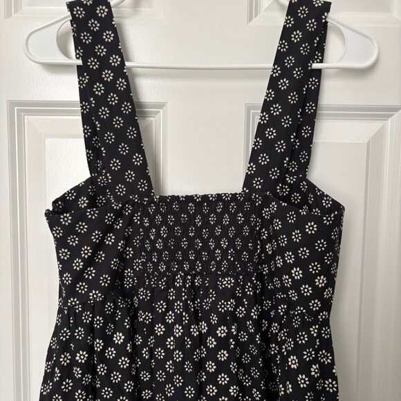 J.Crew Squareneck Midi Dress in Black Block Print Size 12 NWT - Picture 7 of 11